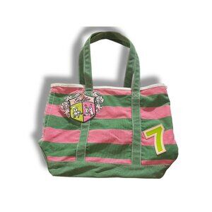Goldie Made With Love Jeanne And Dineh Striped Canvas Bag Tote Purse Y2K 2000’s